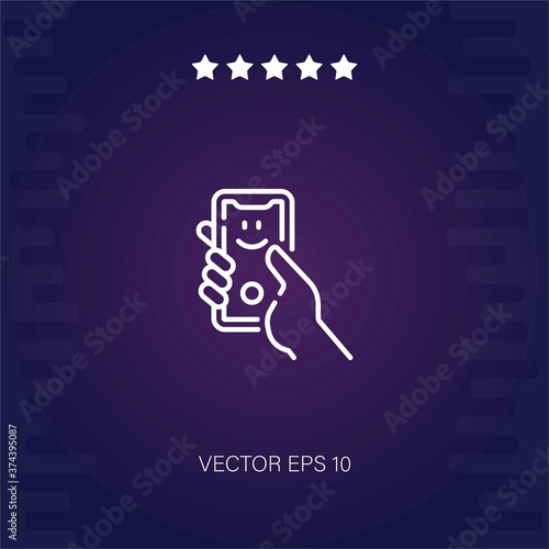 selfie vector icon modern illustration