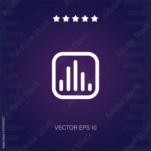histogram vector icon modern illustration