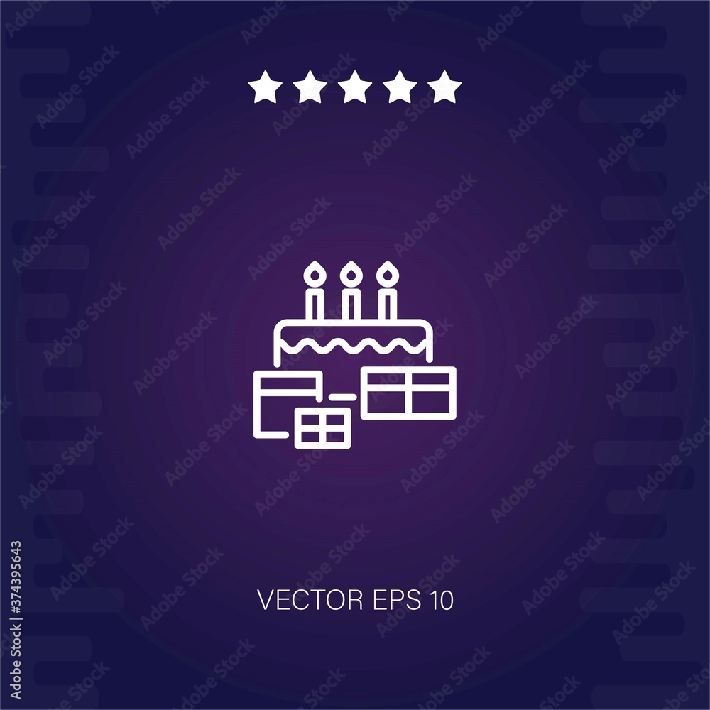 birthday vector icon modern illustration