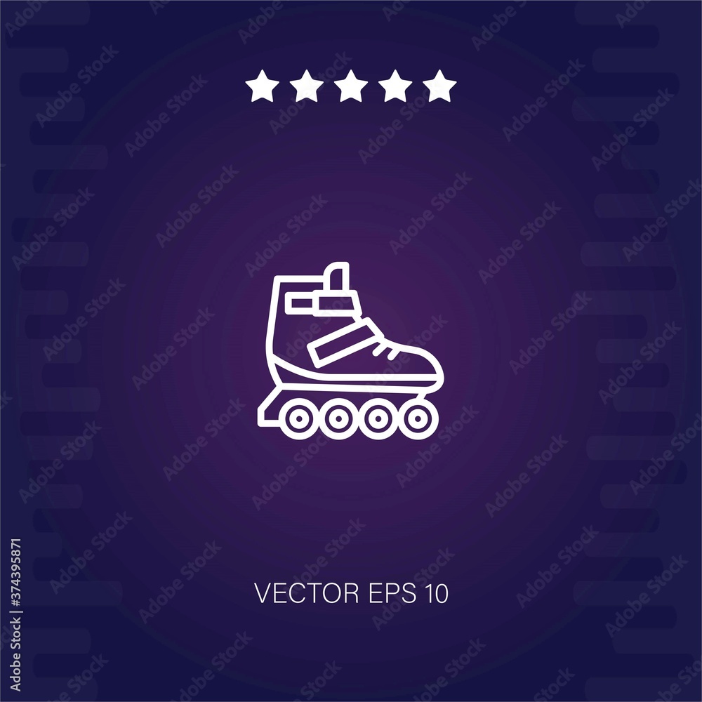 roller skate vector icon modern illustration