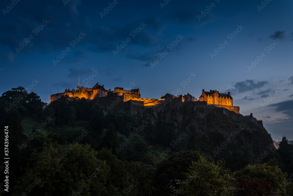Edinburgh Castle at dusk, Scotland