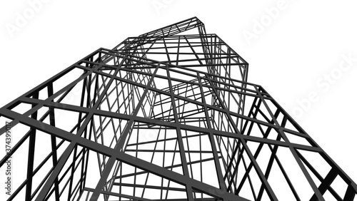 structure building construction. Industrial background