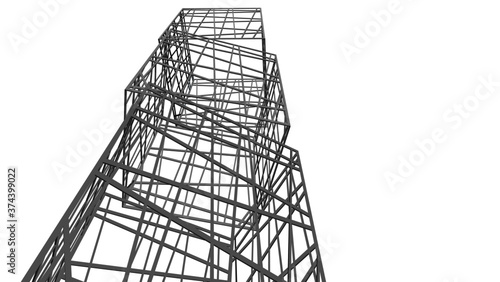 structure building construction. Industrial background