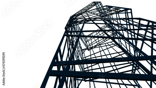 structure building construction. Industrial background