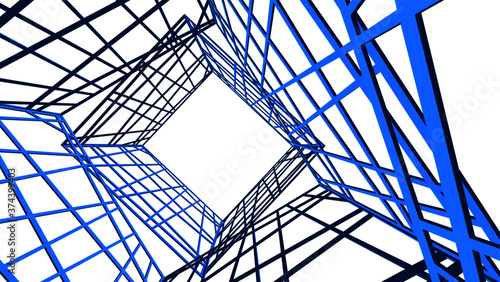 structure building construction. Industrial background