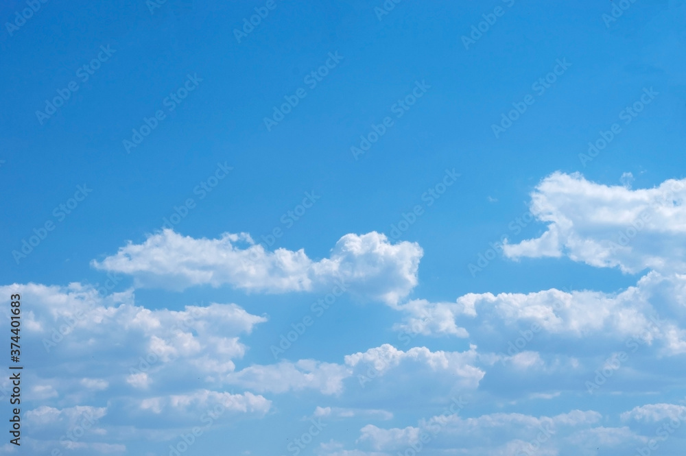 Amazing panorama of summer sky. Beautiful background with textural clouds, the ability to insert text Amazing panorama of summer sky. Beautiful background with textural clouds, the ability to insert text