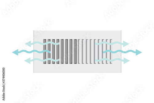 AC Vent, Air Condition Vent, Vent Icon, Home Cooling System, Home Heating, Heater, Heat Vent Vector Illustration Background