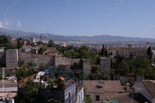 City of Granada, Spain. Buildings, streets, and architecture of the old beautiful spaniard place