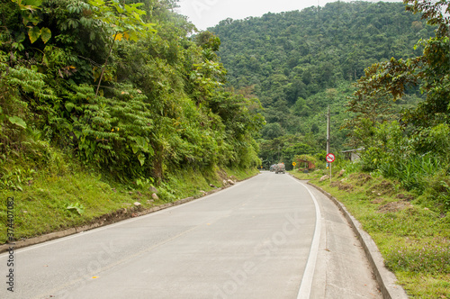 Chocó, Colombia. December 3, 2015: Road between the municipalities of Mumbu and Tado photo