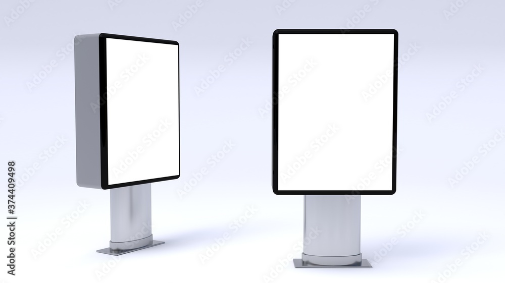 blank billboard empty advertisement isolated background. Empty banner mockup template light box - 3D rendering
blank billboard empty advertisement isolated background. Empty banner mockup template light box - 3D rendering