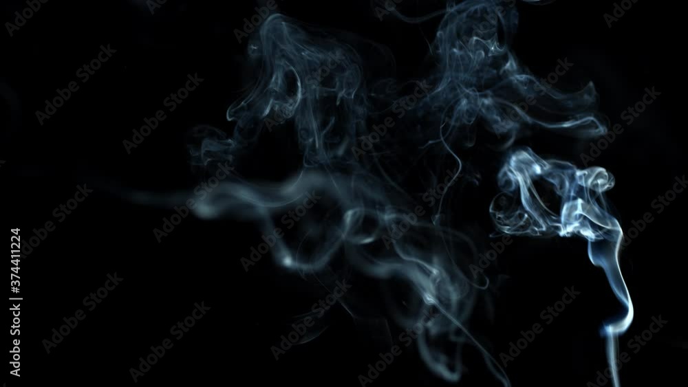 Strip Of Smoke On Black Background Moving Up. Strip Of Smoke On Black Background Moving Up.