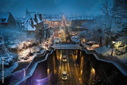 Quadro su tela Neige sur le tunnel du Mans Sarthe