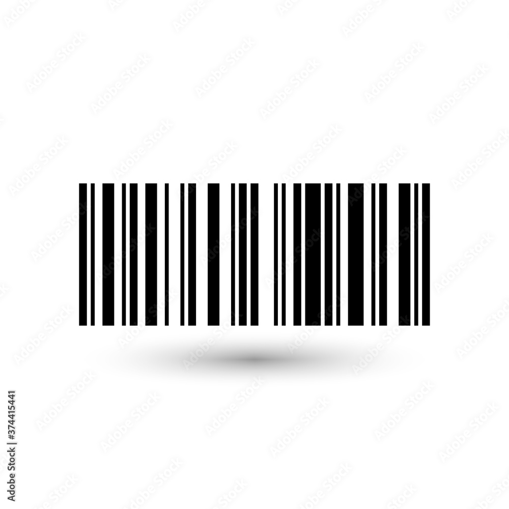 Realistic bar code icon. A modern simple flat barcode. Marketing, the concept of the Internet. Realistic bar code icon. A modern simple flat barcode. Marketing, the concept of the Internet.