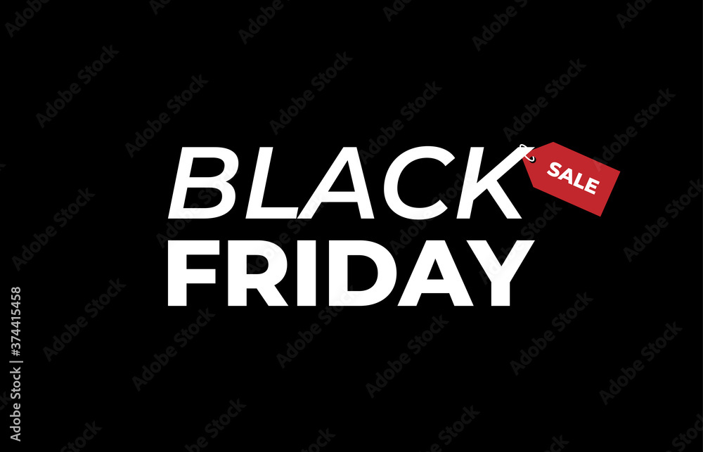 Obraz premium Black Friday inscription for sale and discount, template for your banner or poster.