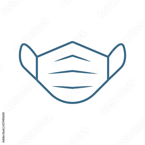 Protective Mask Icon. Mouth Guard Vector Graphic. Medical breathing protection.