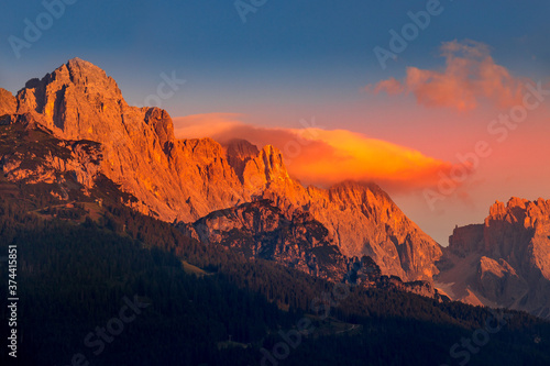 Sunrise in the Dolomites at Candide, Veneto, Italy © philipbird123
