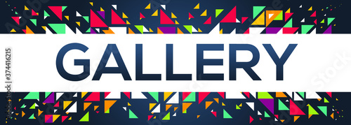 creative colorful (Gallery) text design,written in English language, vector illustration.