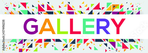 creative colorful (Gallery) text design,written in English language, vector illustration.