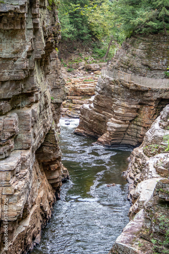 River going through a rocky canyon