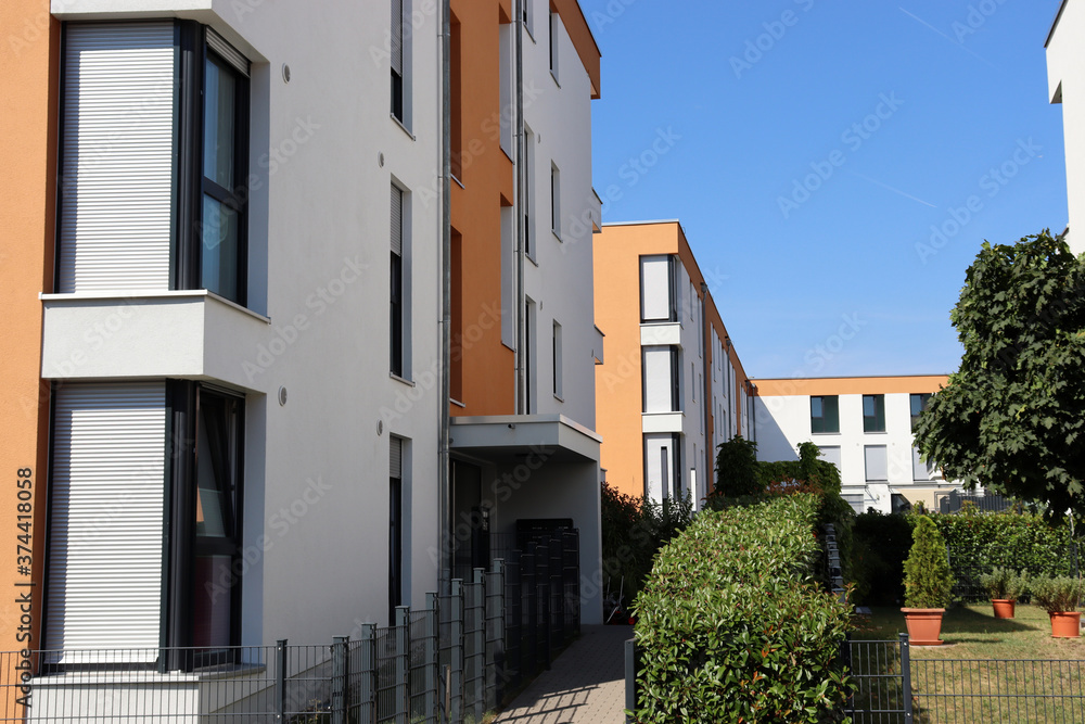 Siedlung, Häuser, Moderner Wohnungsbau, Heidelberg, Deutschland