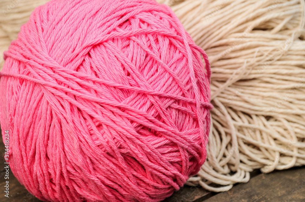 pink wool closeup