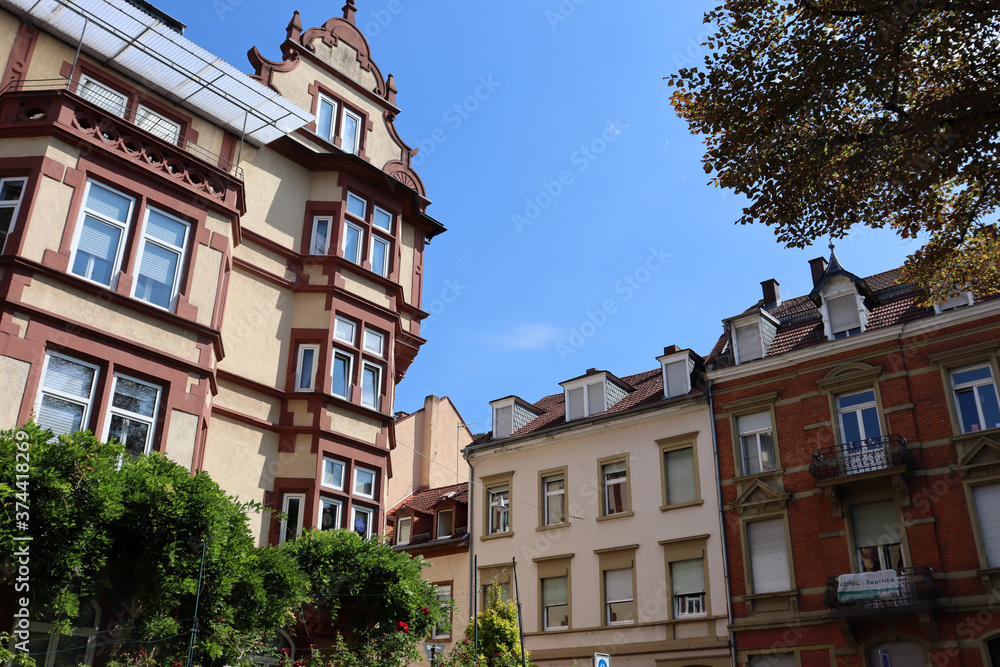 Fototapeta premium Altbaufassaden in Heidelberg