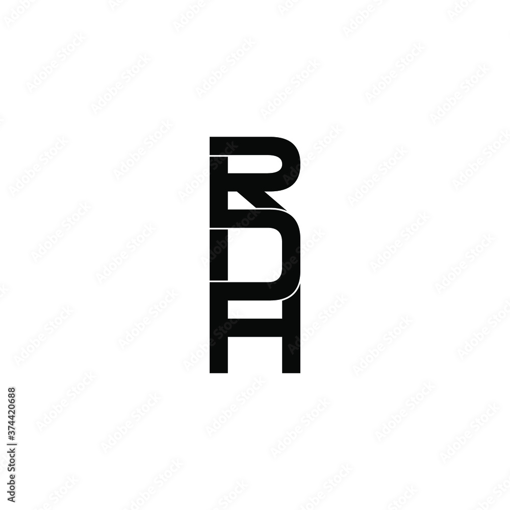 rdh letter original monogram logo design rdh letter original monogram logo design
