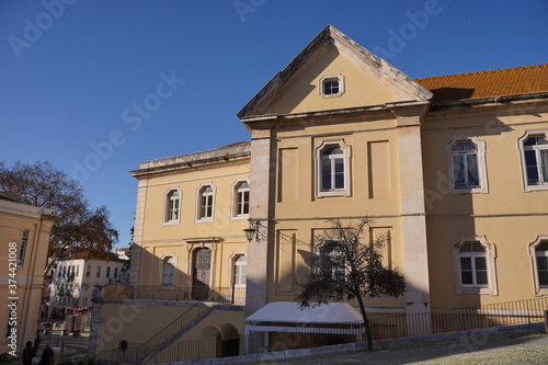 Buildings in Caldas da Rainha, city of Portugal. Europa