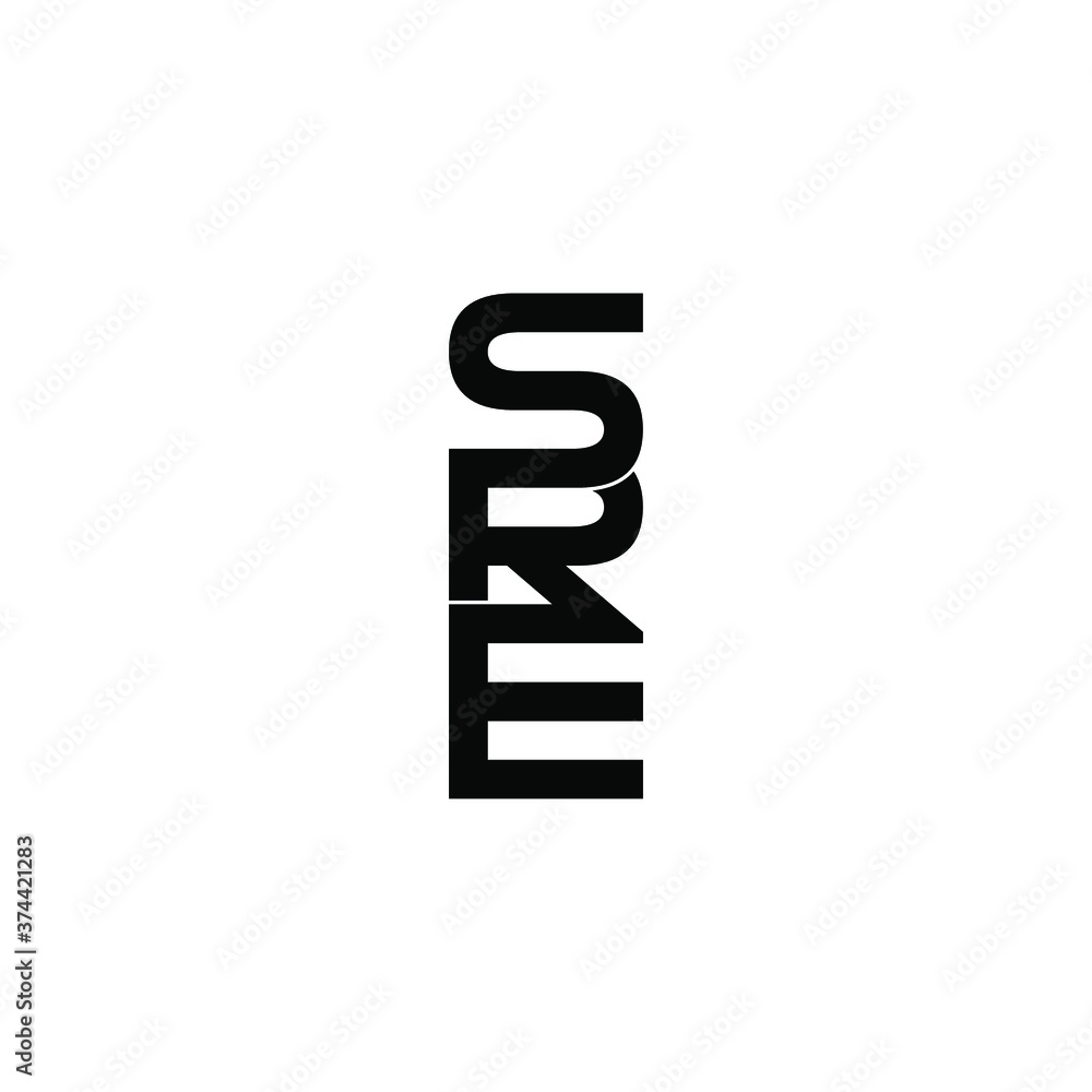 sre letter original monogram logo design sre letter original monogram logo design