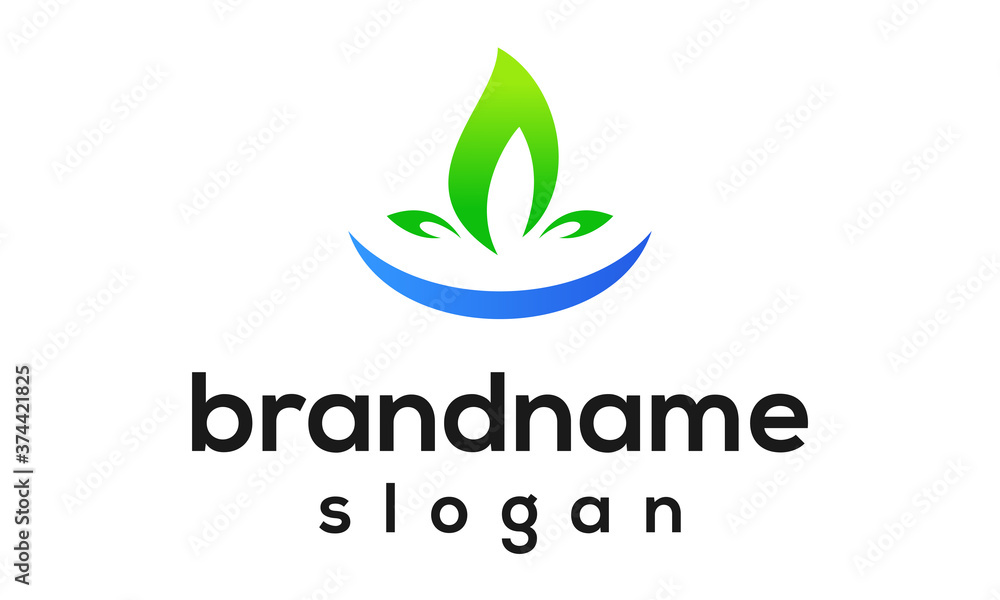 Modern eco logo design vector Modern eco logo design vector