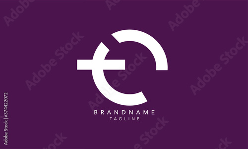 Alphabet letters Initials Monogram logo CT, TC, C and T