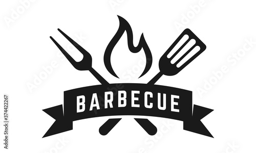 BBQ logo design vector