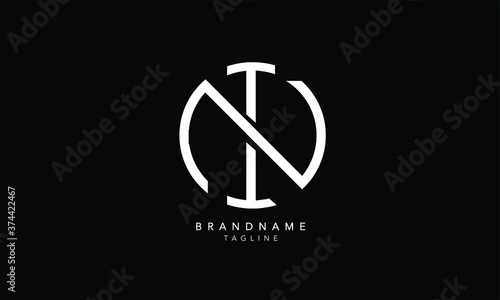 Alphabet letters Initials Monogram logo NI, IN, N and I