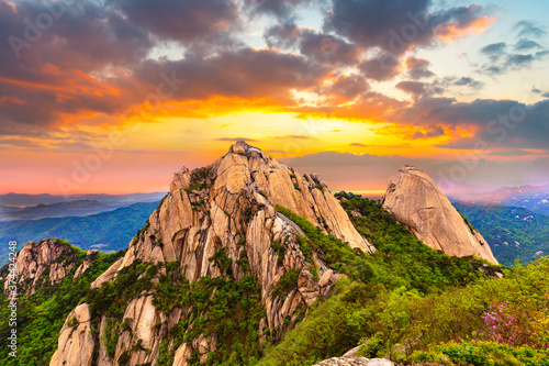 Photography Sunrise at Bukhansan National Park in Seoul South Korea