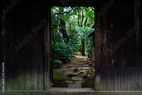 Fototapeta Naklejka Na Ścianę i Meble -  日本庭園への入り口