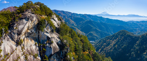 Mountain peaks of Japan. Mo...