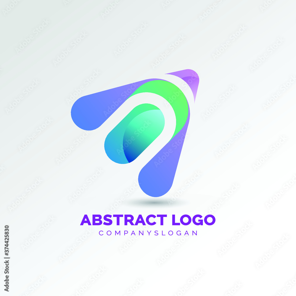 Fototapeta premium arrow gradient logo concept
