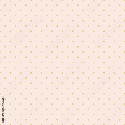 golden pink polka dot seamless pattern 