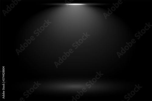 black background with focus spot light