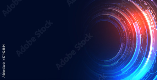 futuristic technology hud style concept background design