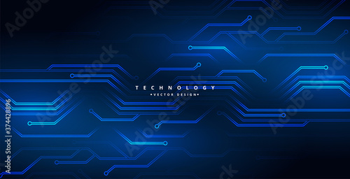 digital technology circuit lines diagram background design