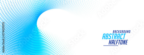 abstract blue swirl halftone on white background