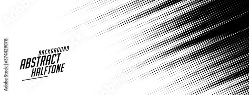 abstract speed lines style halftone banner design