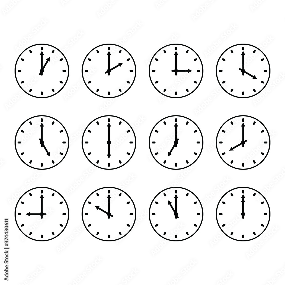 clock isolated on white clock isolated on white