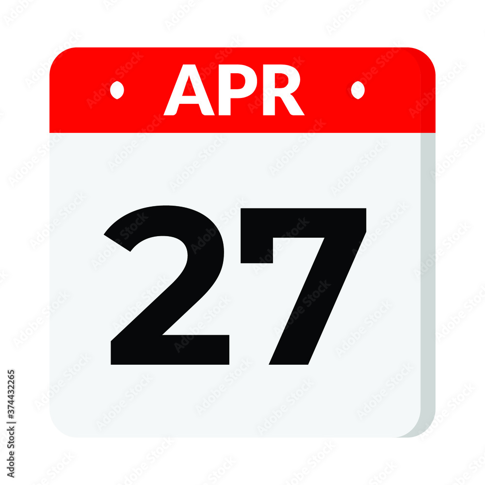 27 April date icon 27 April date icon