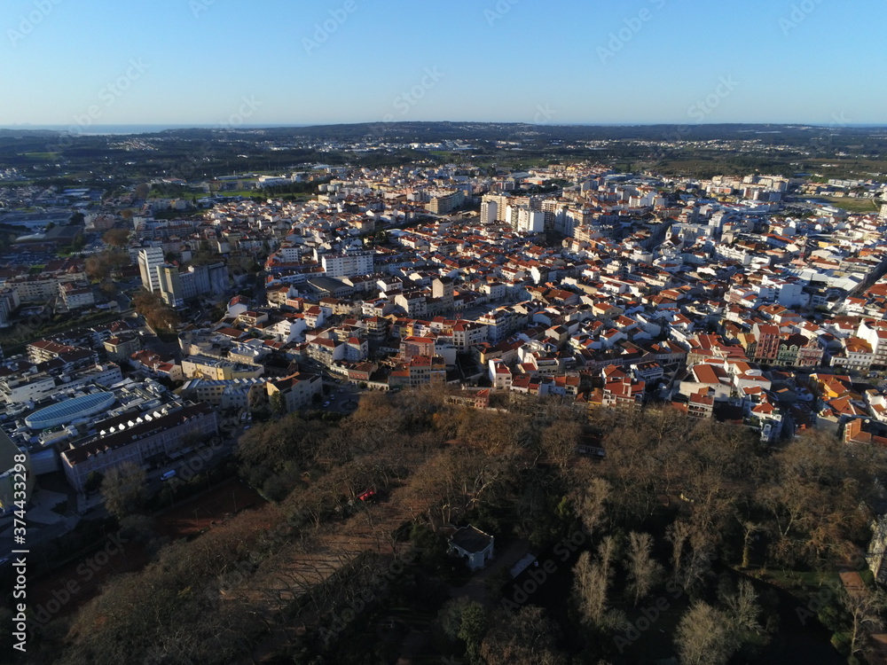 Caldas da Rainha, city of Portugal. Europa. Aerial Drone Photo