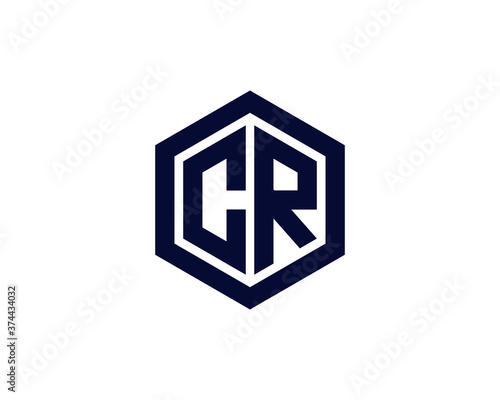CR RC LETTER LOGO DESIGN VECTOR TEMPLATE. 