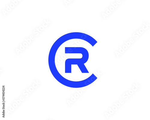 CR RC LETTER LOGO DESIGN VECTOR TEMPLATE. 
