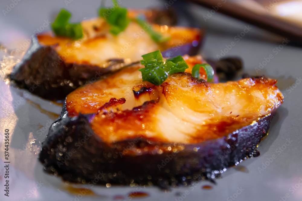 Oven Broiled Miso Butterfish Black Cod Steak Stock Photo Adobe Stock