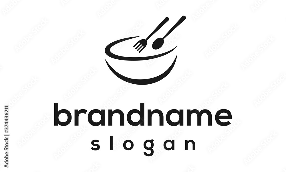 Bowl logo design vector Bowl logo design vector